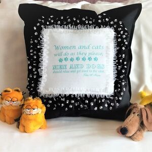 Black and White 20 x 20 Novelty Accent Throw Pillow NEW